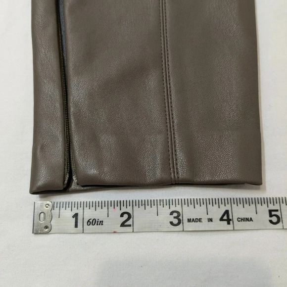 Zara faux leather skinny pants, tan , size S - Picture 7 of 8